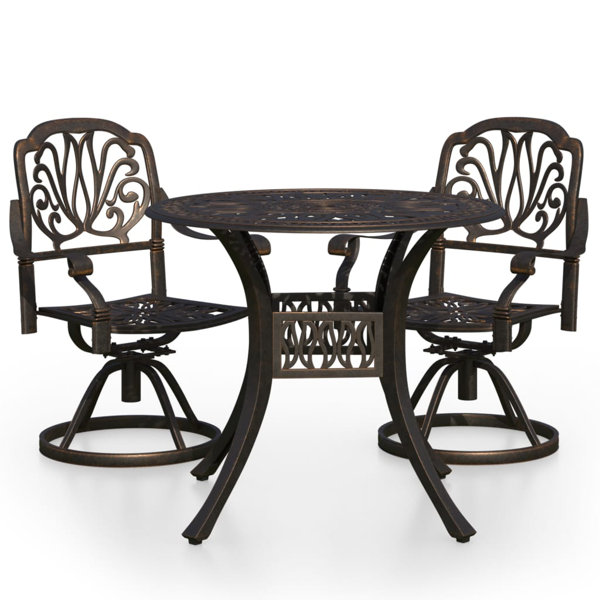 Canora Grey Bistro Set Patio Table and Chair Bistro Table Outdoor Cast